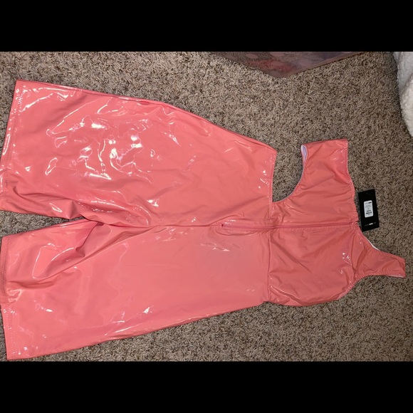 Fashion Nova “ Slick Operator Latex Biker Romper “ - Picture 6 of 7